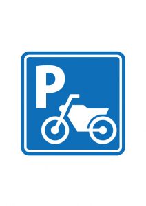 バイクの駐輪場案内標識アイコンの貼り紙ワードテンプレート