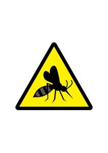 蚊の注意標識アイコンの貼り紙ワードテンプレート