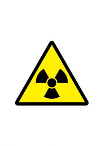 放射能のハザードシンボル注意標識アイコンの貼り紙ワードテンプレート