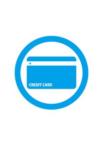 クレジットカードOKの標識アイコンの貼り紙ワードテンプレート
