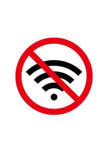 Wi-fi無しの標識アイコンの貼り紙ワードテンプレート