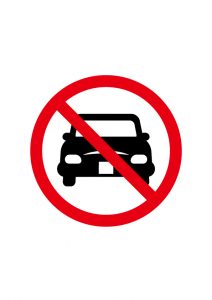 自動車禁止標識アイコンの貼り紙ワードテンプレート