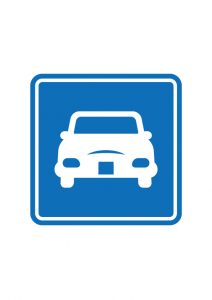 車の案内標識アイコンの貼り紙ワードテンプレート