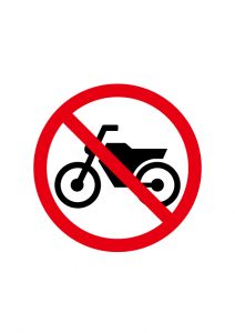 バイク・駐輪禁止標識アイコンの貼り紙ワードテンプレート