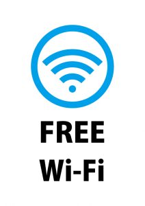 FREE Wi-Fiの案内貼り紙テンプレート