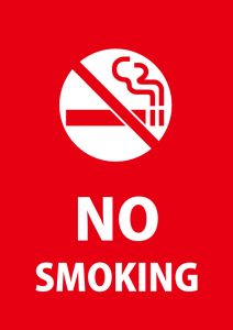 英語での禁煙の注意貼り紙テンプレート