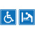 車椅子とベビーチェアの標識アイコン
