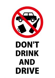 英語のの飲酒運転禁止の注意貼り紙テンプレート