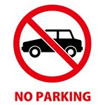 「NO PARKING」（駐車禁止）を表す標識、注意書き張り紙テンプレート