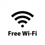 フリーワイファイ（Free Wi-fi）を表すマーク・張り紙テンプレート