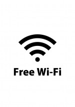 フリーワイファイ（Free Wi-fi）を表すマーク・張り紙テンプレート