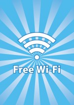 フリーwifiスポットを表すA4貼り紙テンプレート