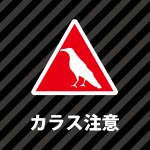 ポスター印刷可能なカラス注意を促す貼り紙