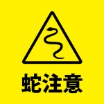 蛇の危険を知らせるを注意書き貼り紙テンプレート