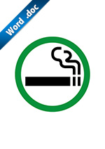喫煙OKの標識アイコンの貼り紙テンプレートデータ