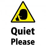 英語の「お静かにお願いします」注意貼り紙テンプレート