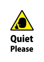 英語の「お静かにお願いします」注意貼り紙テンプレート