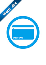 クレジットカードOKの標識アイコンの貼り紙ワードテンプレート