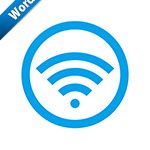 Wi-fi有りの標識アイコンの貼り紙ワードテンプレート