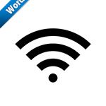 Wi-Fi案内アイコンの貼り紙ワードテンプレート