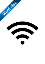 Wi-Fi案内アイコンの貼り紙ワードテンプレート