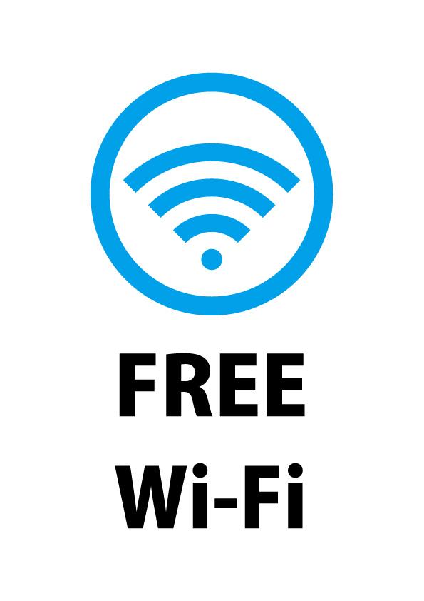Free Wi Fiの案内貼り紙テンプレート 無料 商用可能 注意書き 張り紙テンプレート ポスター対応