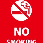 英語での禁煙の注意貼り紙テンプレート