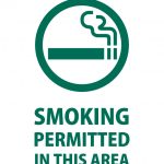 英語での喫煙許可エリアの案内貼り紙テンプレート