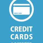 英語でのクレジットカード支払いOKの貼り紙テンプレート