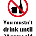 英語の20歳未満の飲酒禁止の注意貼り紙テンプレート