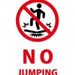 英語のジャンプ禁止の注意貼り紙テンプレート