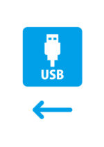 USBポート（左方向）のご案内貼り紙テンプレート