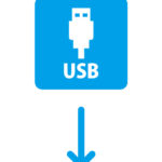 USBポート（下方向）のご案内貼り紙テンプレート