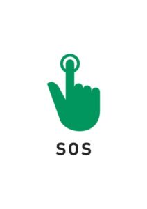 SOS(非常ボタン)の案内貼り紙テンプレート