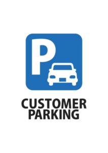 CUSTOMER PARKINGの案内貼り紙テンプレート