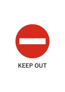 KEEP OUTの注意貼り紙テンプレート
