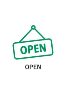 OPENの案内貼り紙テンプレート