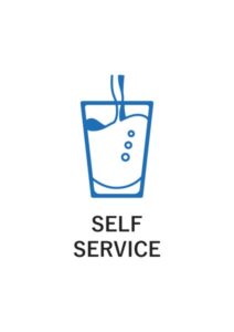 SELF SERVICEの案内貼り紙テンプレート