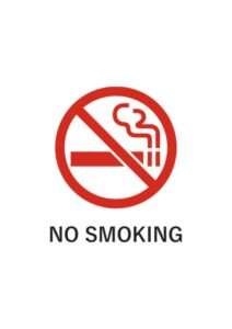NO SMOKINGの注意貼り紙テンプレート