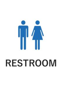 RESTROOMの案内貼り紙テンプレート