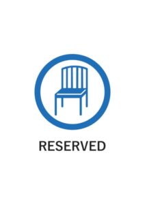 RESERVEDの案内貼り紙テンプレート