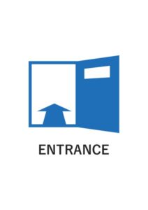 ENTRANCEの案内貼り紙テンプレート