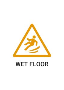 WET FLOORの注意貼り紙テンプレート