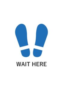 WAIT HEREの案内貼り紙テンプレート