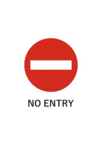 NO ENTRYの注意貼り紙テンプレート
