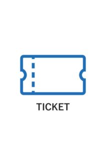 TICKETの案内貼り紙テンプレート