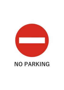 NO PARKINGの注意貼り紙テンプレート