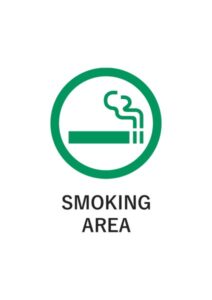 SMOKING AREAの案内貼り紙テンプレート