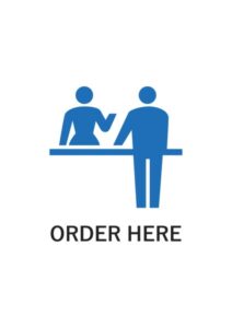 ORDER HEREの案内貼り紙テンプレート