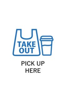 PICK UP HEREの案内貼り紙テンプレート